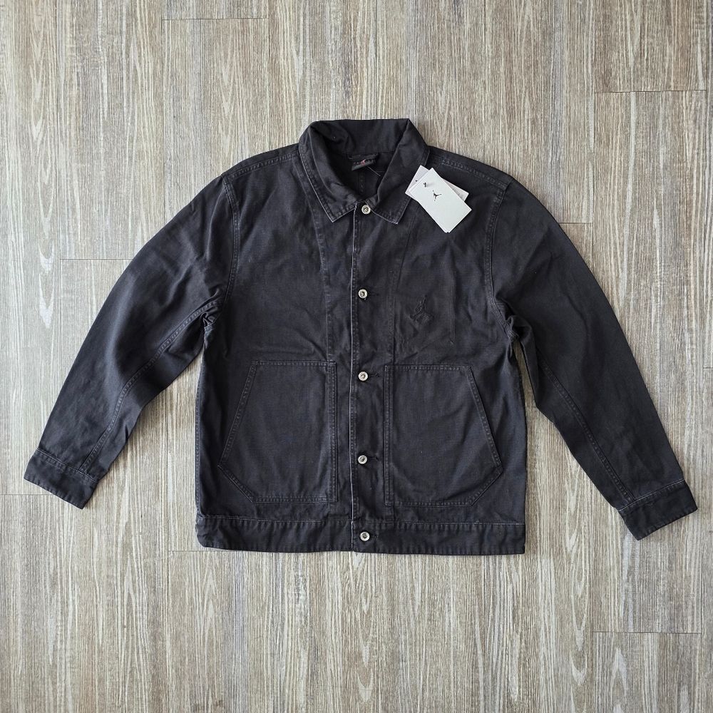 Air Jordan Essentials Chicago Work Jacket Black Men's Large L Nike FN4527-010 LE